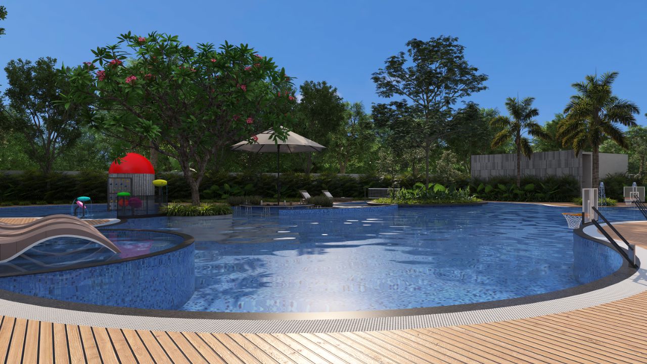 Swimming pool for Abhee apartments in gunjur